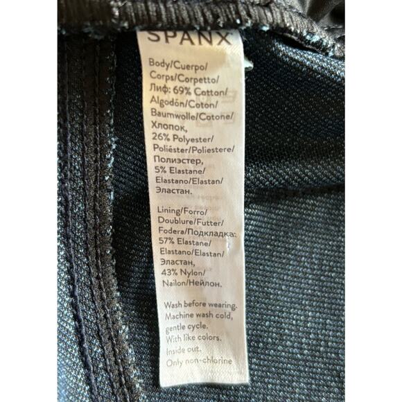 Spanx Jeanish Skinny Ankle Dark Wash Large Slimming Pull On Casual Comfort - Picture 7 of 9